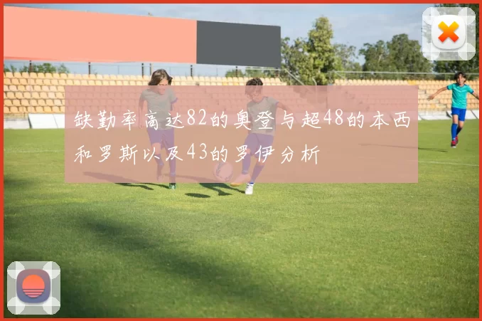 缺勤率高达82的奥登与超48的本西和罗斯以及43的罗伊分析